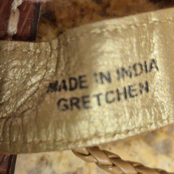 Sam Edelman Red Pink Brown Gretchen Gladiator Tassel Sandals 8 1/2 - Picture 5 of 5